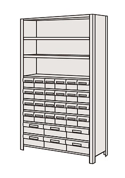 【直送品】 サカエ 物品棚ＬＥＫ型樹脂ボックス LEK1110 30T (204281) 【特大・送料別】 :sakae 204281:部品屋さん