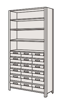 【直送品】 サカエ 物品棚ＬＥＫ型樹脂ボックス LEK2111 18T (204298) 【特大・送料別】 :sakae 204298:部品屋さん