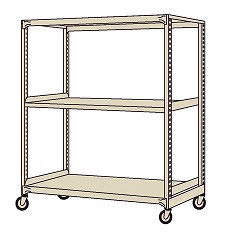 【直送品】 サカエ 中量キャスターラックMKW型(ウレタン車・4輪自在タイプ) MKW 8543U (208062) 【特大・送料別】 : sakae 208062 : 部品屋さん 99,000円
