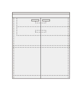 直送品】 サカエ ピットイン（キャビネット・天板付） PN-F94W (251737