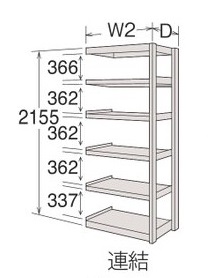 【直送品】 サカエ ブリオハイシェルフ 8J76JS-ZA75 (268905) 【特大・貨物輸送別】