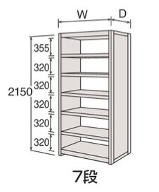 【直送品】 サカエ カノラライト軽さ棚 6U77BG-ZK25 (269008) 【特大・貨物輸送別】