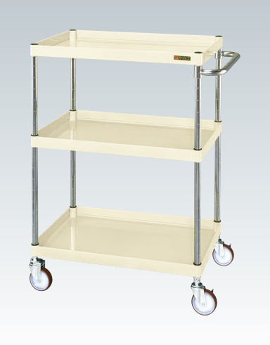 【直送品】 サカエ CSパールワゴン(中量タイプ・直進安定金具付) CSP-75113YNUI (322615) 【大型】