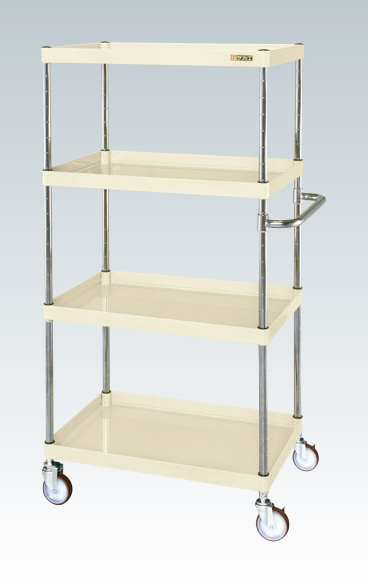 【直送品】 サカエ CSパールワゴン(中量タイプ・直進安定金具付) CSP-75154YNUI (322618) 【大型】