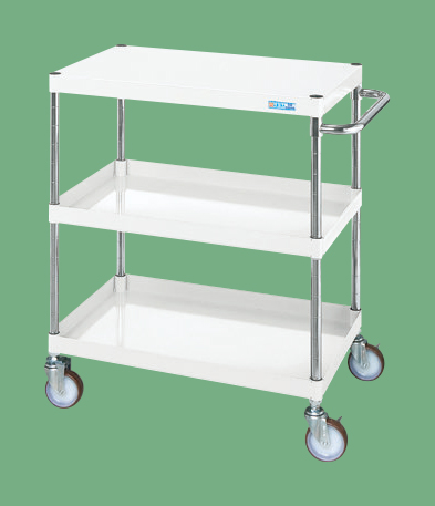 【直送品】 サカエ CSパールワゴン(中量タイプ・直進安定金具付) CSP-75123YNUW (322626) 【大型】