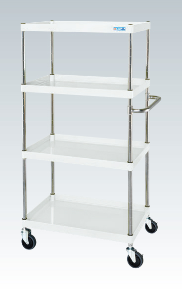 【直送品】 サカエ CSパールワゴン(中量タイプ・直進安定金具付) CSP-75154YSEW (323628) 【大型】