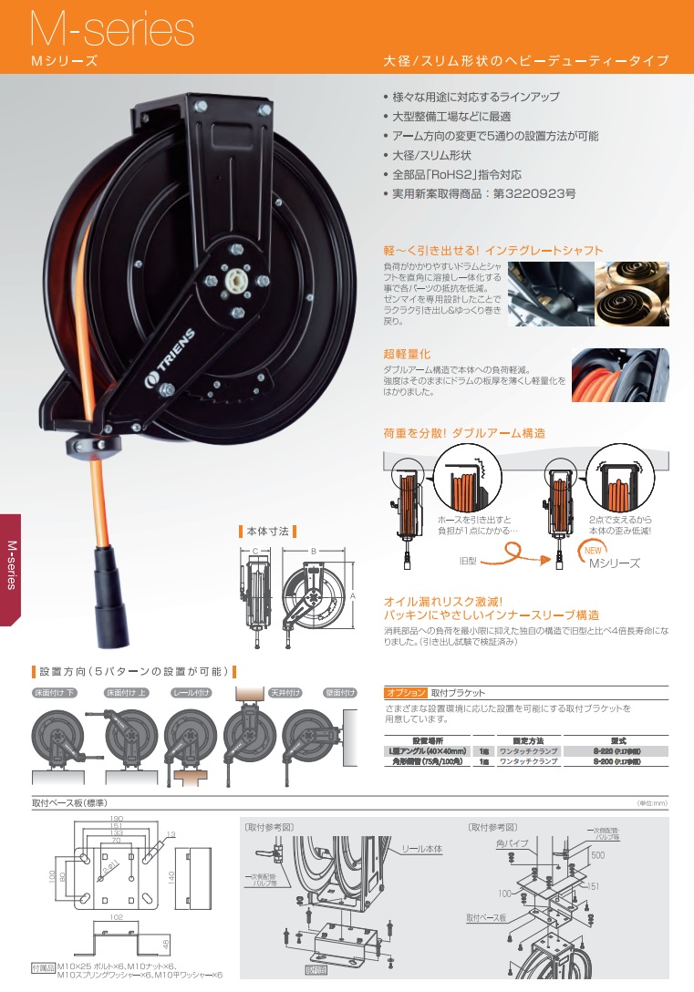 直送品】 三協リール(TRIENS) オイルリール 1/2×15m MMO-415A : sankr