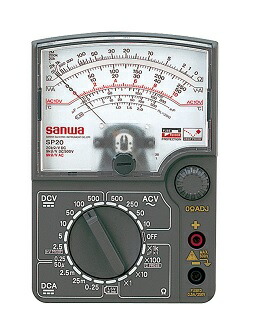 三和電気計器 (SANWA) アナログマルチテスタ SP20-P (110)｜buhinyasan