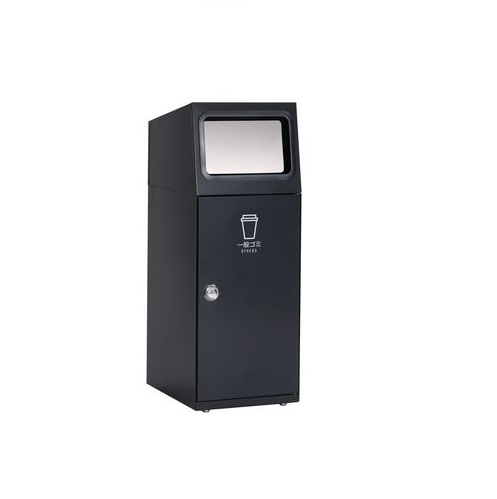 【直送品】 テラモト ニートSL(フラップ付) アーバングレー DS-165-110-8 一般ゴミ用 角穴 【大型】