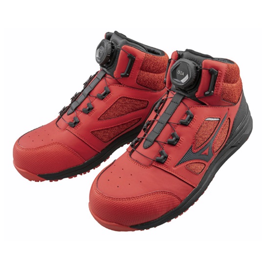 イチネンTASCO 安全作業靴 (ALMIGHTYLSII73MBOA レッド×ブラック 27.5