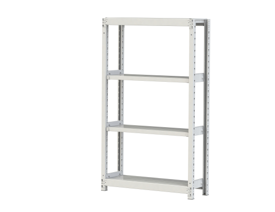 【直送品】 山金工業 ボルトレス軽中量ラック 200kg/段 単体 2S5330-4W 【大型】