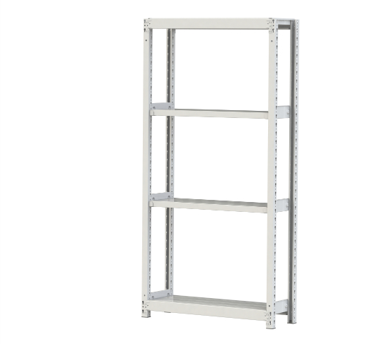 【直送品】 山金工業 ボルトレス軽中量ラック 200kg/段 単体 2S6330-4W 【大型】