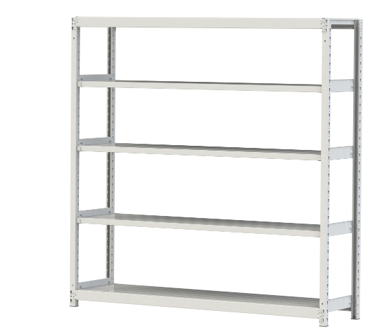 【直送品】 山金工業 ボルトレス軽中量ラック 200kg/段 単体 2S6645-5W 【大型】