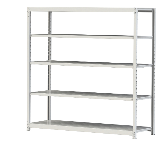 【直送品】 山金工業 ボルトレス軽中量ラック 200kg/段 単体 2S6660-5W 【大型】
