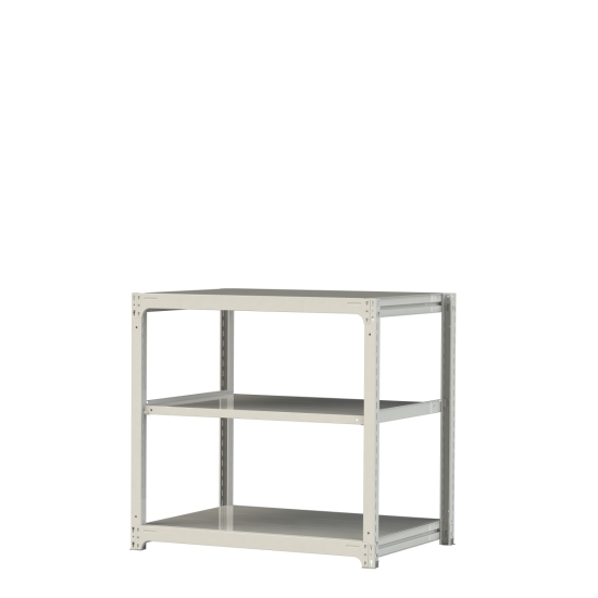 【直送品】 山金工業 ボルトレス中量ラック 300kg/段 単体 3S4491-3W 【大型】