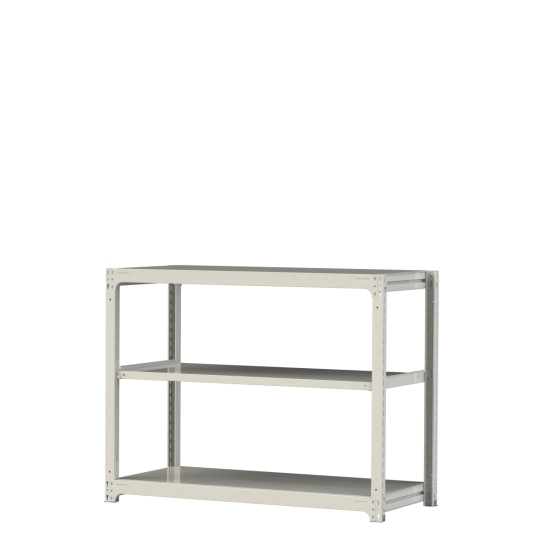 【直送品】 山金工業 ボルトレス中量ラック 300kg/段 単体 3S4570-3W 【大型】