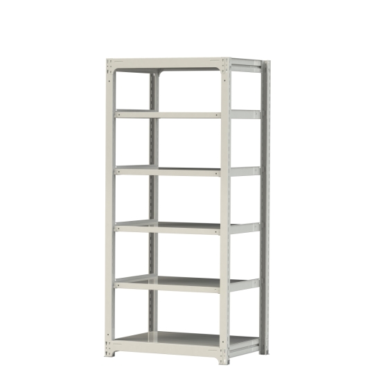 【直送品】 山金工業 ボルトレス中量ラック 300kg/段 単体 3S7370-6W 【大型】