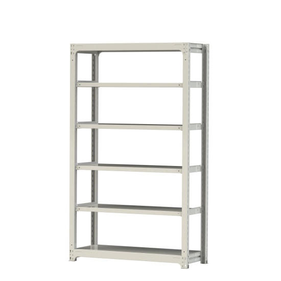 【直送品】 山金工業 ボルトレス中量ラック 300kg/段 単体 3S7448-6W 【大型】