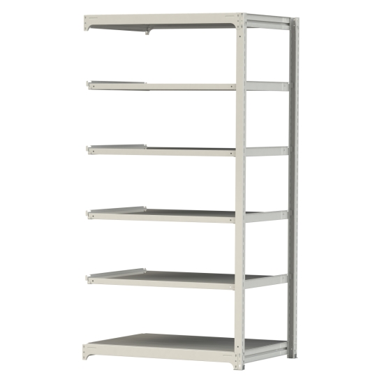 【直送品】 山金工業 ボルトレス中量ラック 300kg/段 連結 3S8491-6WR 【大型】
