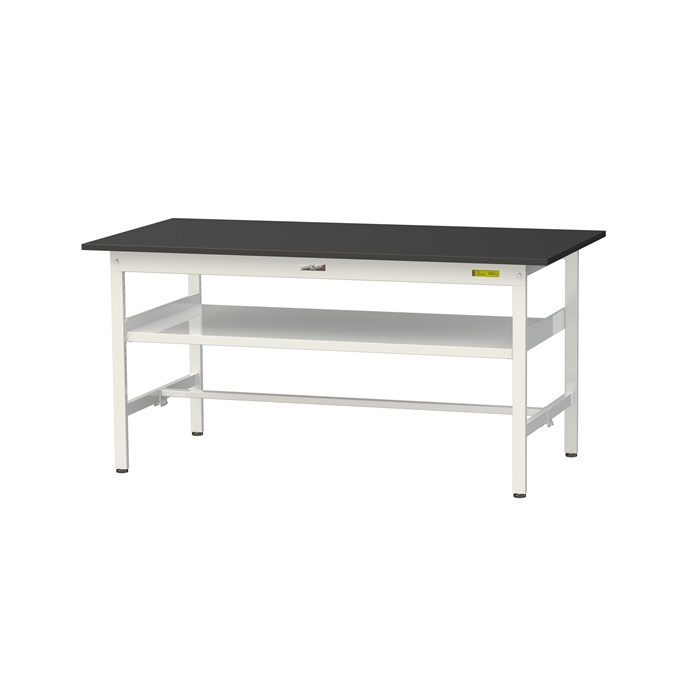 【直送品】 山金工業 実験台 耐薬品ケミテクトケミテクト 天板 中間棚板付 H740 SLK-1575F-BKW 【大型】