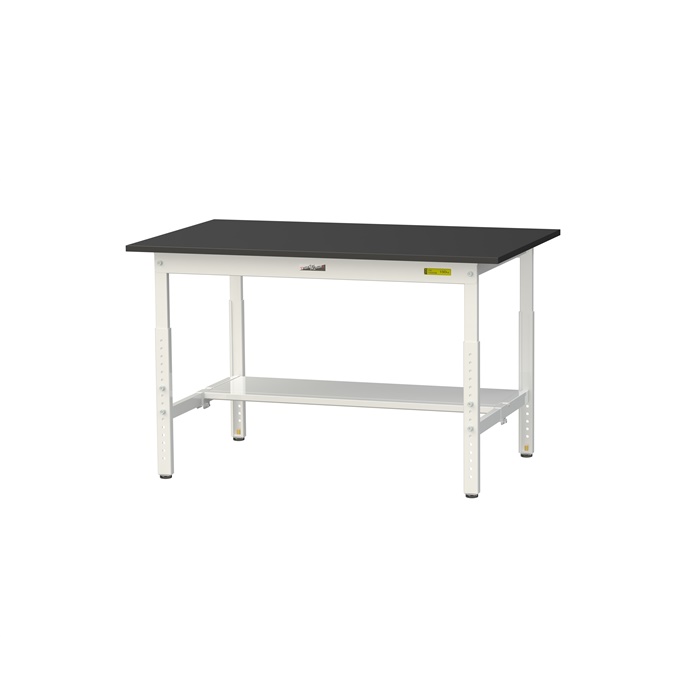 【直送品】 山金工業 実験台 耐薬品ケミテクト天板 高さ調整タイプ SLKA-1275T-BKW 【大型】