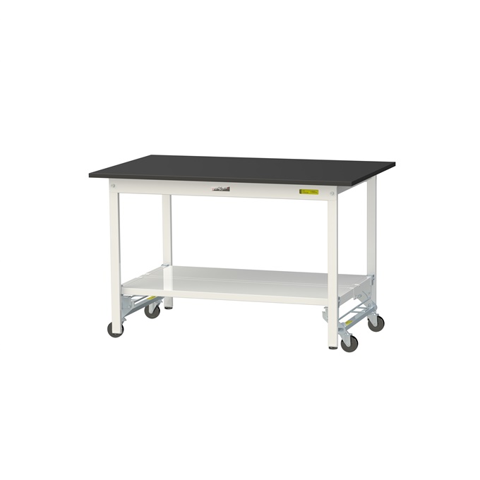 【直送品】 山金工業 実験台 耐薬品ケミテクト天板　ワンタッチ移動タイプ SLKU-1275TT-BKW 【大型】