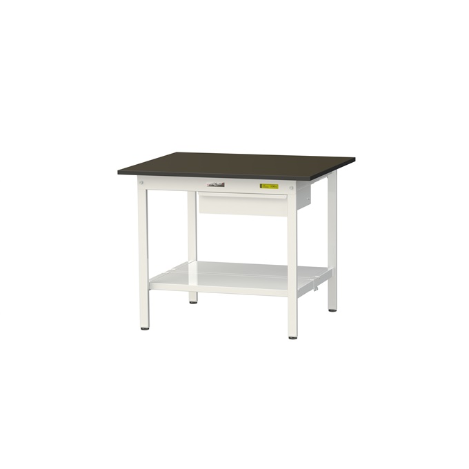 【直送品】 山金工業 実験台 指紋レスメラミン天板 キャビネット付 H740 SLM-975UTT-BRW 【大型】