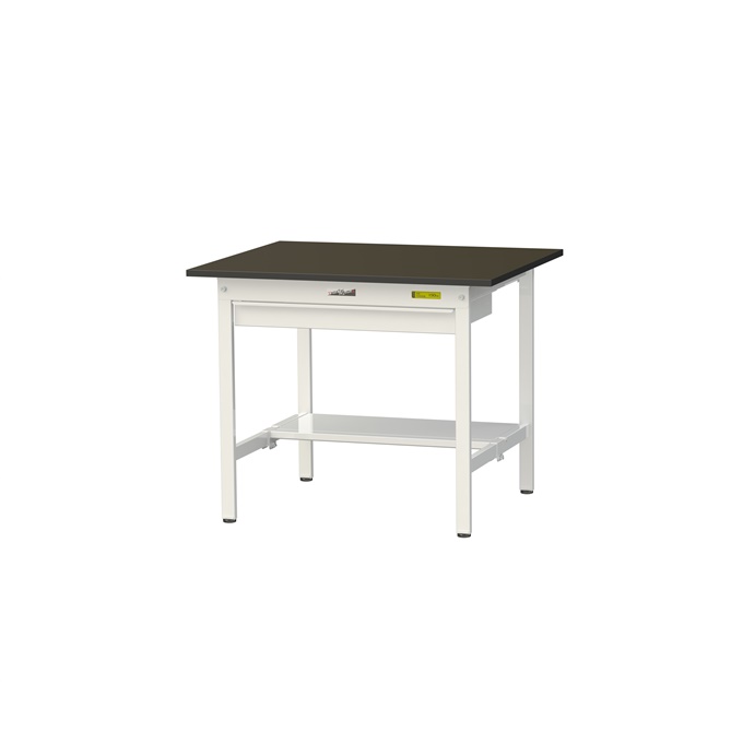 【直送品】 山金工業 実験台 指紋レスメラミン天板 ワイド引出し付 H740 SLM-975WT-BRW 【大型】
