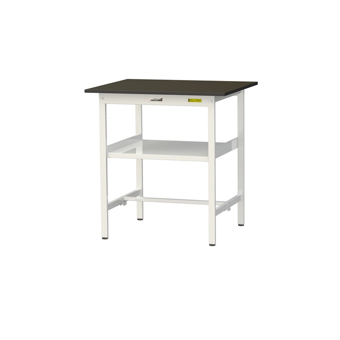 【直送品】 山金工業 実験台 指紋レスメラミン天板 中間棚板付 H950 SLMH-975F-BRW 【大型】