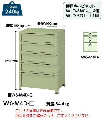 【直送品】 山金工業 ワゴン W6 M4D IV 【大型】 :yama w6 m4d iv:部品屋さん