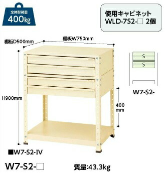 【直送品】 山金工業 ワゴン W7 S2 IV 【大型】 :yama w7 s2 iv:部品屋さん