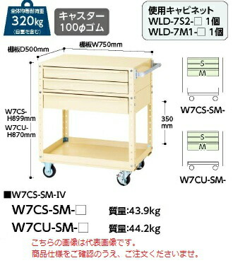 【直送品】 山金工業 スペシャルワゴン W7CU-M3D-G 【法人向け、個人宅配送不可】 【大型】