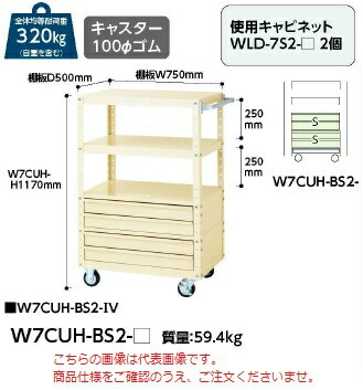 【直送品】 山金工業 スペシャルワゴン W7CUH BS2 G 【大型】 :yama w7cuh bs2 g:部品屋さん