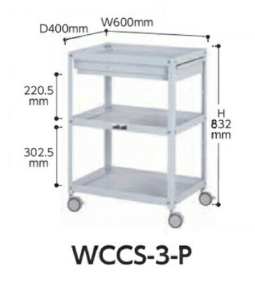 【直送品】 山金工業 コンビニエンスストア手押し車 (双輪キャスター) WCCS-3-P 【大型】 家具、インテリア-ラック、シェルフ、本棚-スチールラック