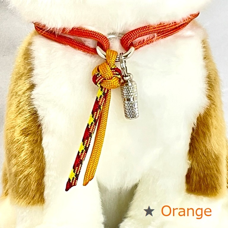 わんこ首輪 ネックレス 迷子 パラコード 犬 猫 ペット ハンドメイド