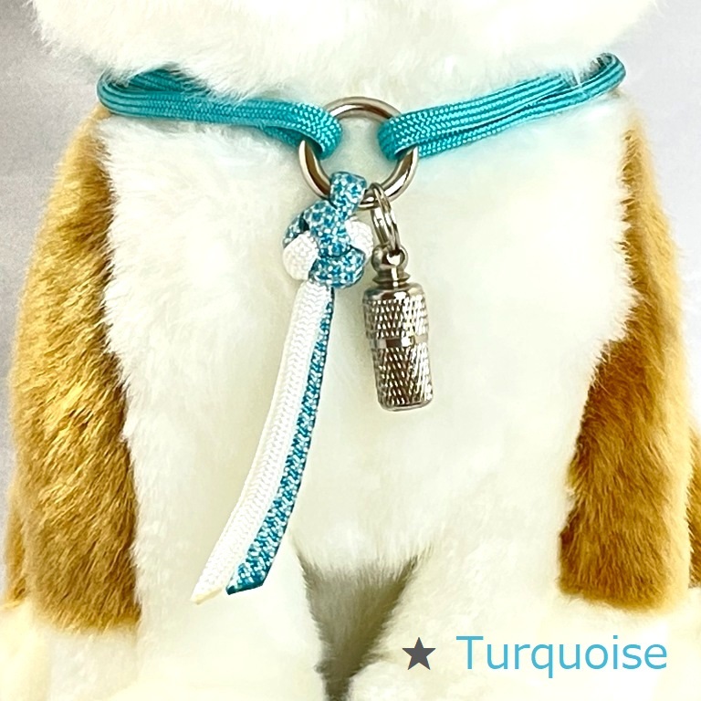 わんこ首輪 ネックレス 迷子 パラコード 犬 猫 ペット ハンドメイド