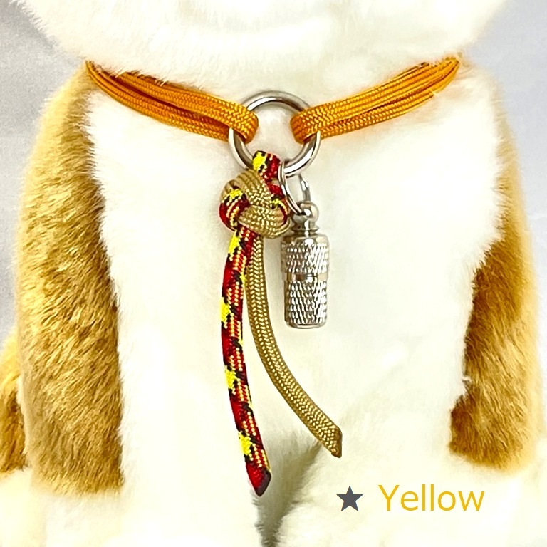 わんこ首輪 ネックレス 迷子 パラコード 犬 猫 ペット ハンドメイド