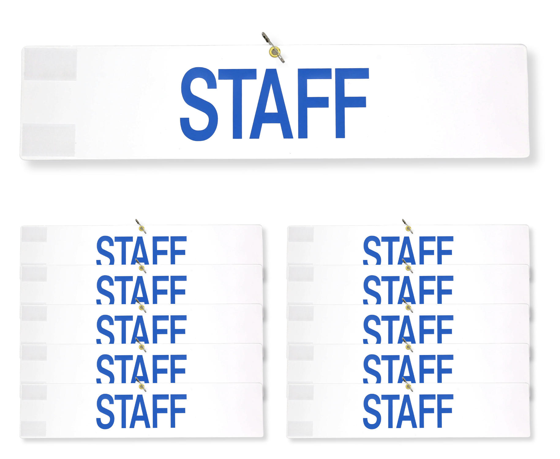 腕章 スタッフ 青 白 赤 黄 10枚セット 日本製 マジックテープ 安全ピン付き イベント 学校 STAFF |  | 04