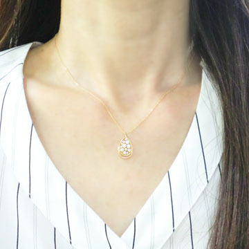ひ*ん様 ダイヤモンド k10 10金 ネックレス 華奢 スキンジュエリー 40 k10 10金 ネックレス ダイヤ ダイヤモンド 0.40ct ツユ 雫 ペンダント