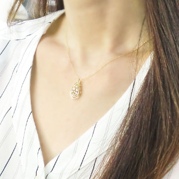 (B052827) K18 YG ネックレス ダイヤモンド 18金 アクセサリー B052827) K18 YG ネックレス ダイヤモンド 18金 アクセサリー