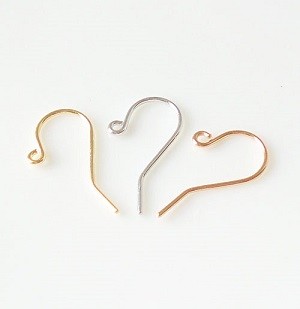 フックピアス k18YG/K18PG パーツ 金具 フックのみ ピアス フック 0.6