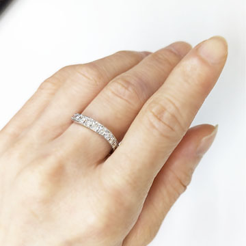 Pt900 エタニティ リング ダイヤモンド 1.00ct ハーフエタニティ