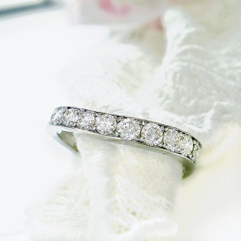 Pt900 エタニティ リング ダイヤモンド 1.00ct ハーフエタニティ