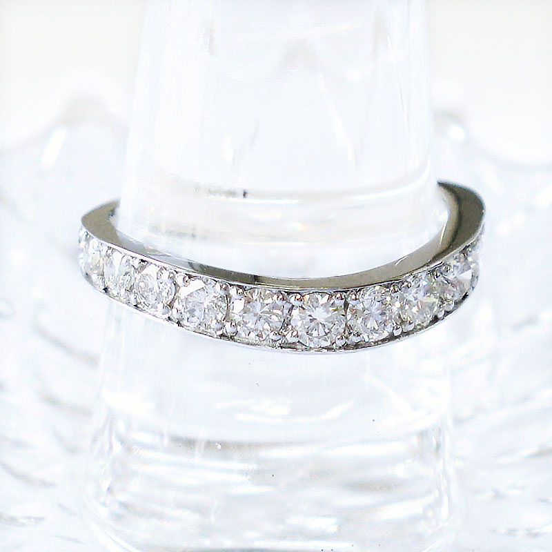 Pt900 エタニティ リング ダイヤモンド 1.00ct ハーフエタニティ