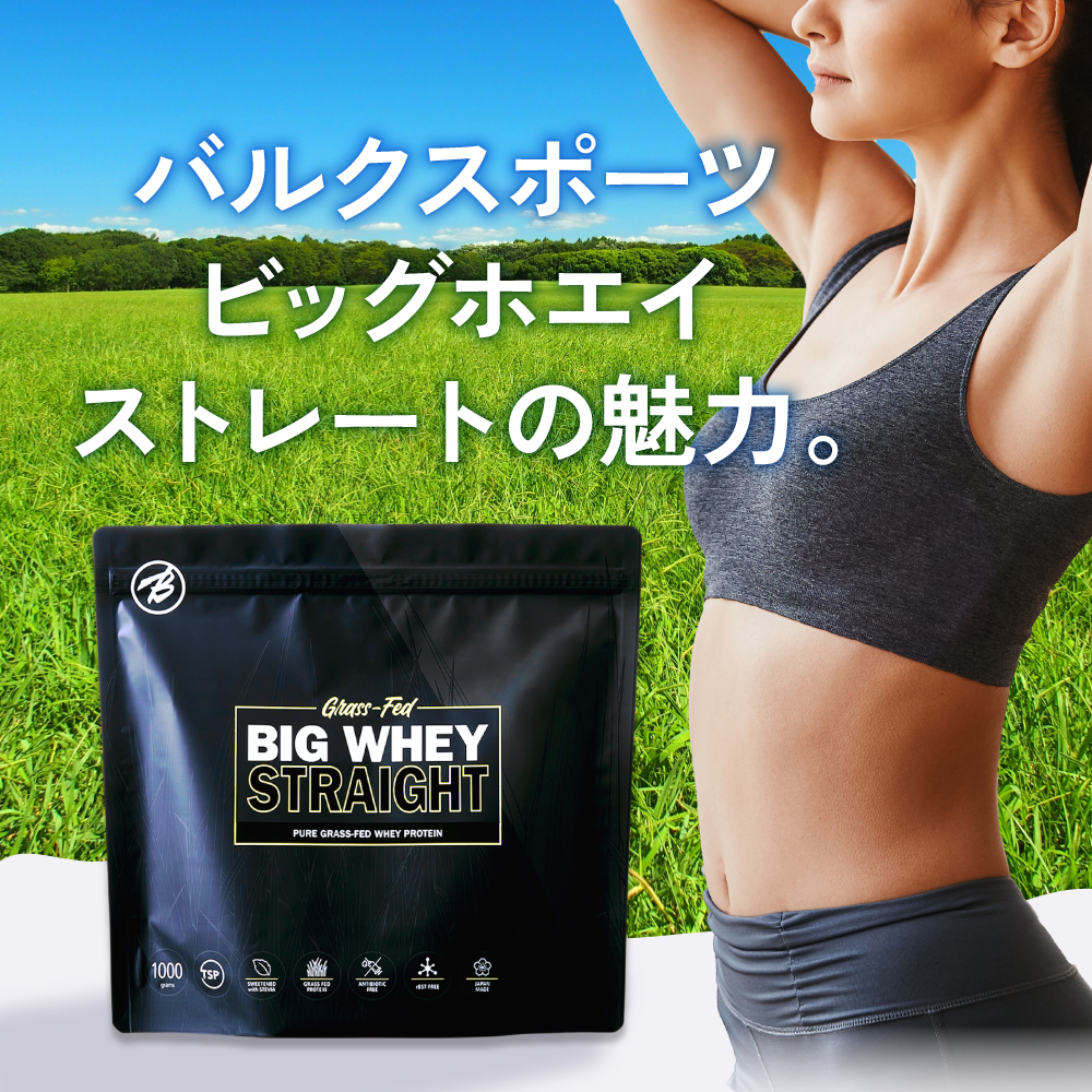 バルクスポーツ ビッグホエイ ストレート ホエイプロテイン グラスフェッド 北海道パンプキン 1kg 男性 女性 トレーニング ギフト プロテイン 