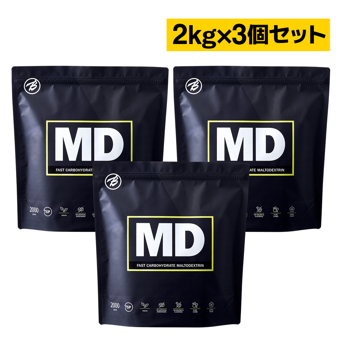 バルクスポーツ MD ノンフレーバー 2kg 3個セット マルトデキストリン カーボ サプリメント 男性 女性 トレーニング 増量 :MD ...