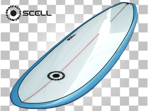 SCELL セル サーフィン サーフボード ファンボード 6'8 ブルー 青トライフィン フィン付 FCS ニットケース付 初心者 ビギナー｜bulls-surf-jp｜02