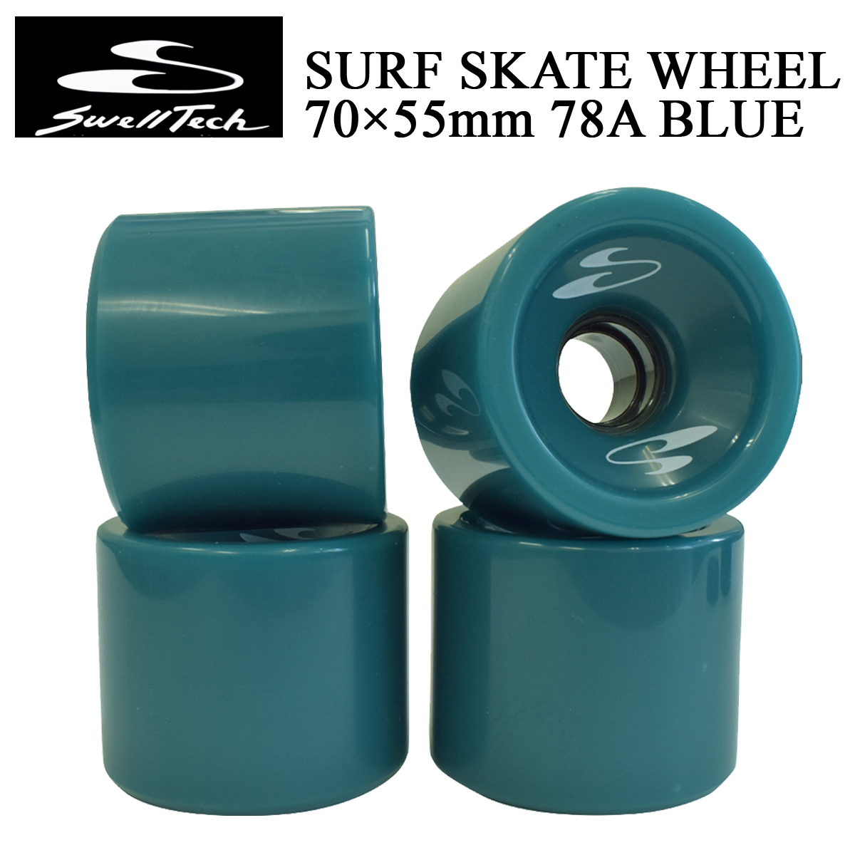 SWELLTECH SURF SKATE WHEEL 70×55mm 78A BLUE スケートパーツ