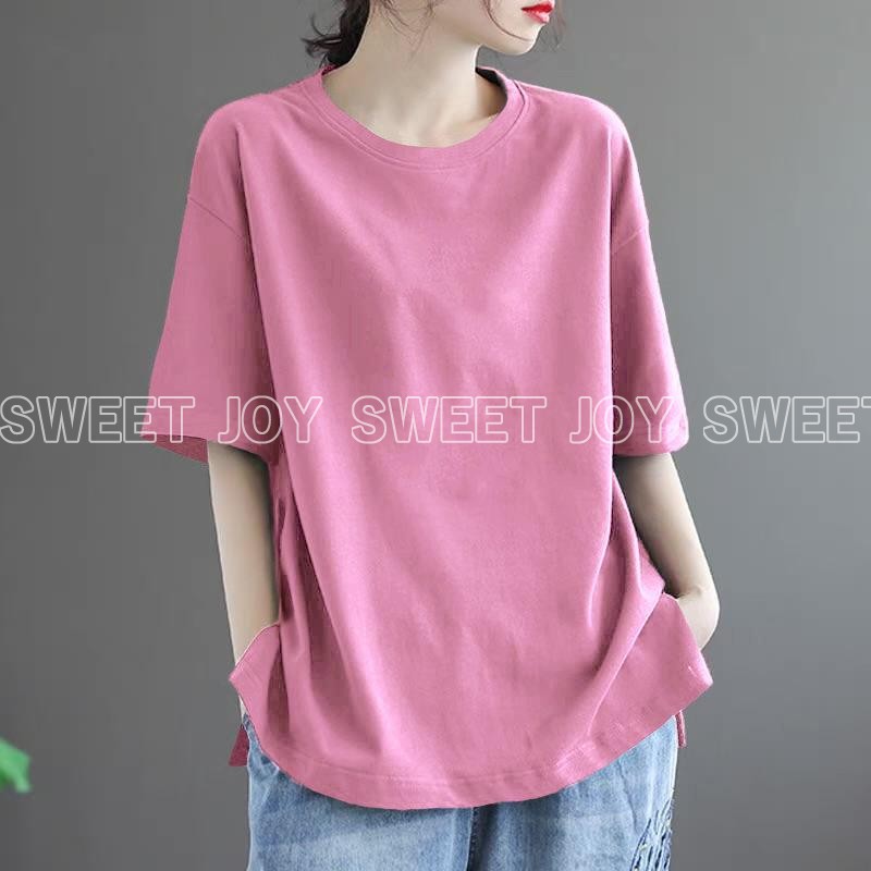 Tシャツ レディース 半袖 トップス カットソー カジュアル ゆったり 快適 無地 薄手 涼しい 普段着 ルームウェア 春 夏 セール | ブランド登録なし | 02