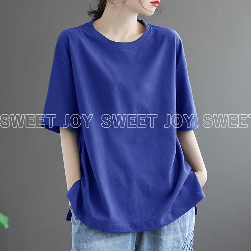 Tシャツ レディース 半袖 トップス カットソー カジュアル ゆったり 快適 無地 薄手 涼しい 普段着 ルームウェア 春 夏 セール | ブランド登録なし | 04